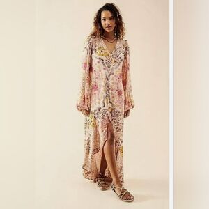 Free People Marais Printed Midi Dress
